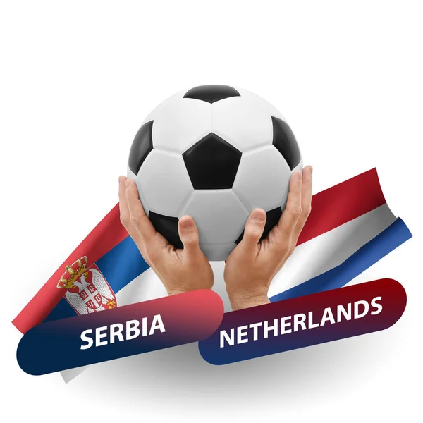 Soccer Football Competition Match National Teams Serbia Netherlands — Φωτογραφία Αρχείου