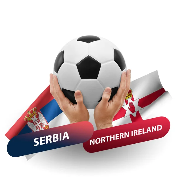 Soccer Football Competition Match National Teams Serbia Northern Ireland — Φωτογραφία Αρχείου