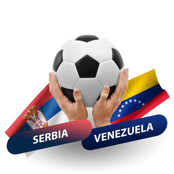 Soccer Football Competition Match National Teams Serbia Venezuela — Stockfoto