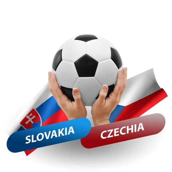 Soccer Football Competition Match National Teams Slovakia Czechia — Photo