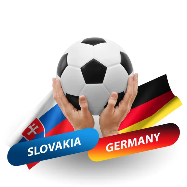 Futbol Müsabakası Milli Takımlar Slovakya Almanya Karşı — Stok fotoğraf
