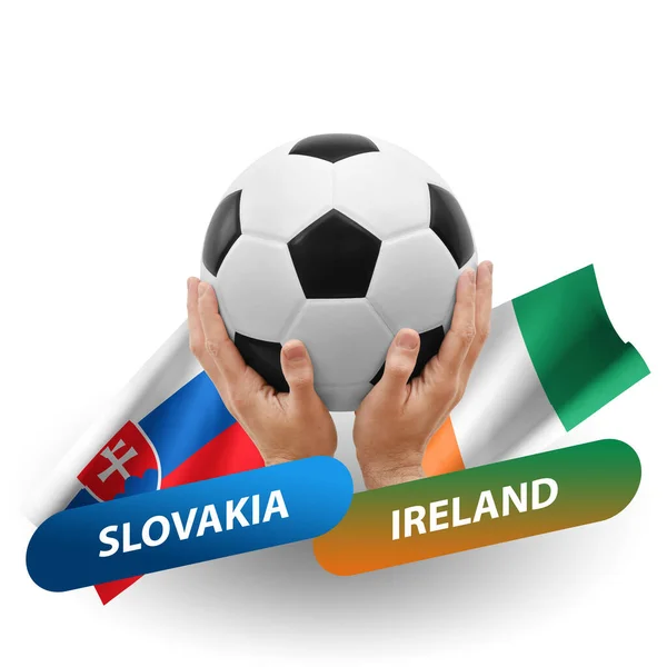 Футбольный Матч Сборные Словакии Ирландии — стоковое фото