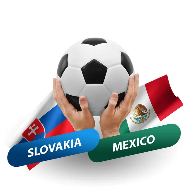 Soccer Football Competition Match National Teams Slovakia Mexico — Stock fotografie