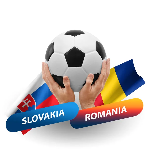 Fútbol Partido Competición Fútbol Las Selecciones Nacionales Eslovaquia Romania —  Fotos de Stock