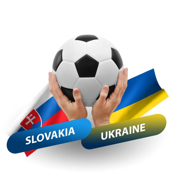 Soccer Football Competition Match National Teams Slovakia Ukraine — Photo