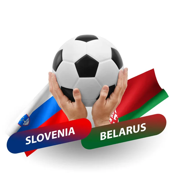 Soccer Football Competition Match National Teams Slovenia Belarus — Photo