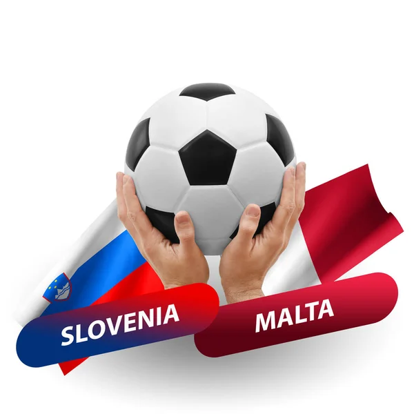 Soccer Football Competition Match National Teams Slovenia Malta — Photo