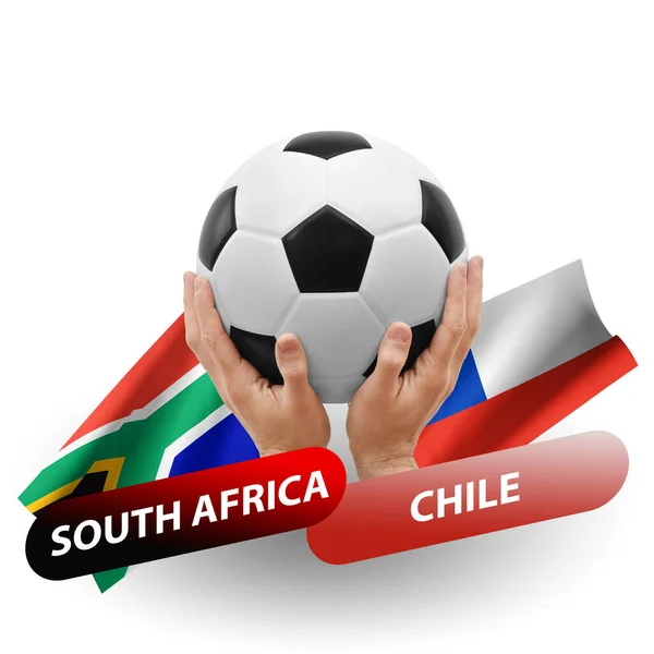 Soccer Football Competition Match National Teams South Africa Chile — Stock Photo, Image