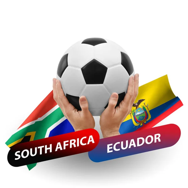 Soccer Football Competition Match National Teams South Africa Ecuador — Stock Photo, Image