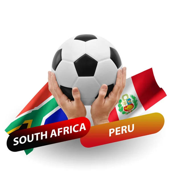 Soccer Football Competition Match National Teams South Africa Peru — Stock Fotó