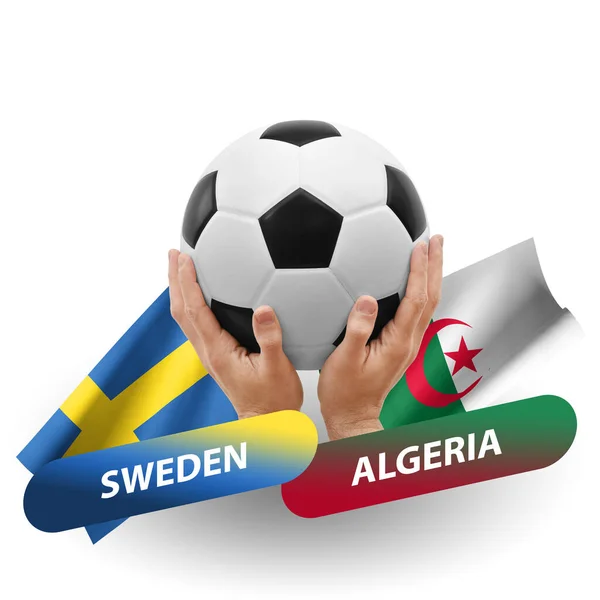 Soccer Football Competition Match National Teams Sweden Algeria — Stock Photo, Image