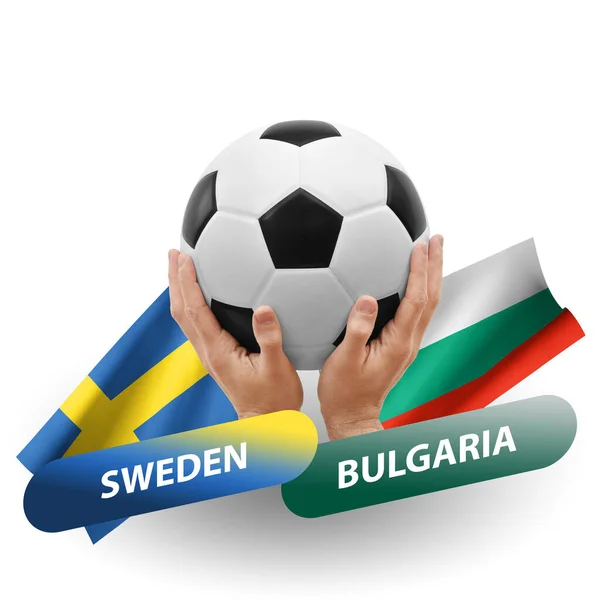 Soccer Football Competition Match National Teams Sweden Bulgaria — Stockfoto