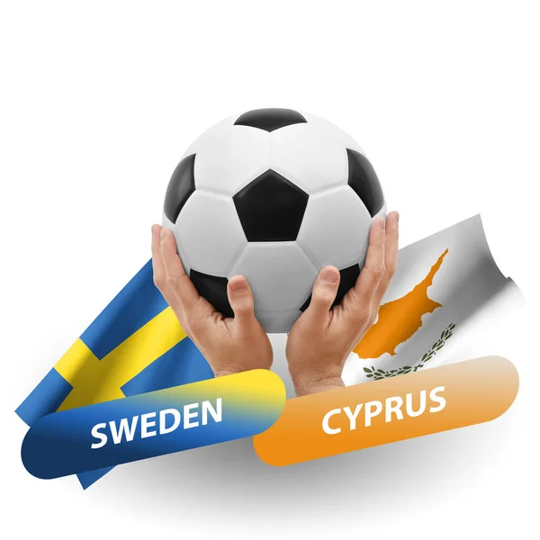 Soccer Football Competition Match National Teams Sweden Cyprus — Stock fotografie