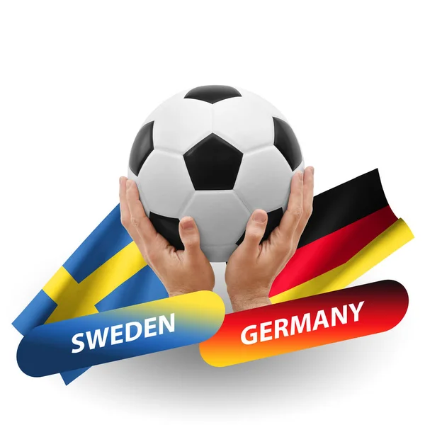 Soccer Football Competition Match National Teams Sweden Germany — Stok fotoğraf