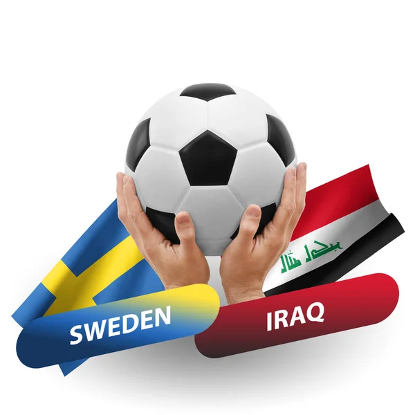 Fútbol Partido Competición Fútbol Equipos Nacionales Suecos Iraq — Foto de Stock