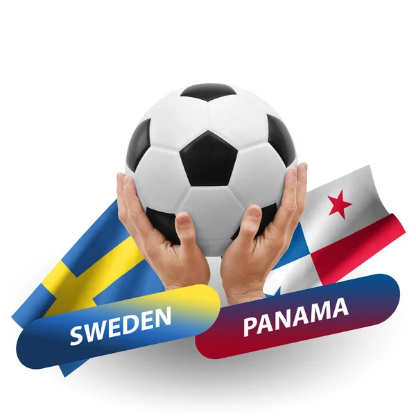 Soccer Football Competition Match National Teams Sweden Panama — стоковое фото