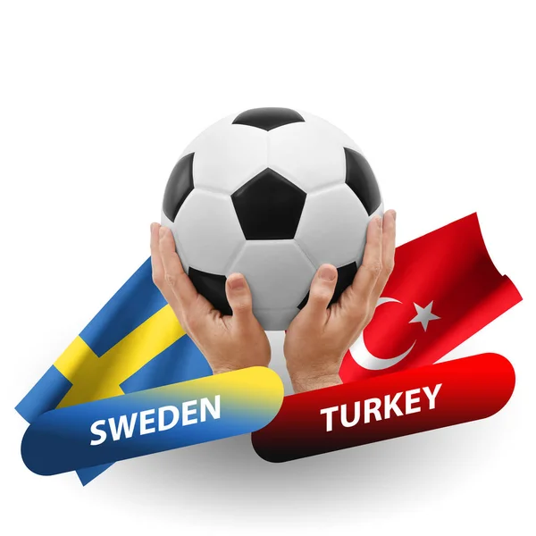 Soccer Football Competition Match National Teams Sweden Turkey — Photo