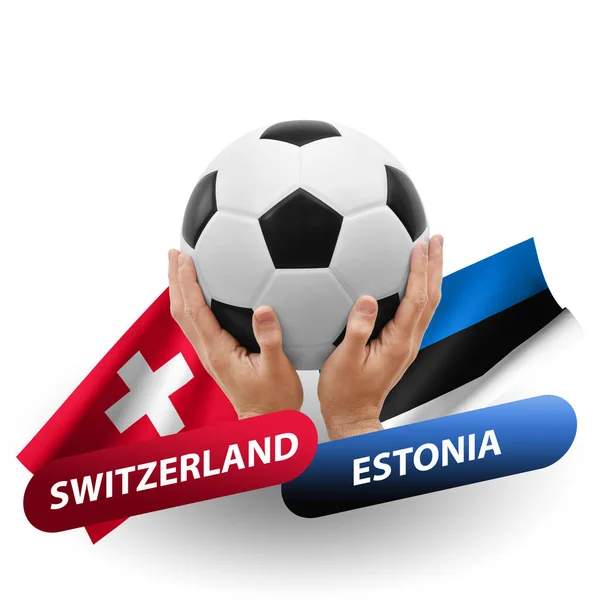 Soccer Football Competition Match National Teams Switzerland Estonia — Φωτογραφία Αρχείου