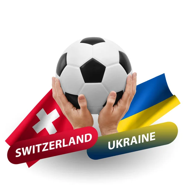 Soccer Football Competition Match National Teams Switzerland Ukraine — Photo