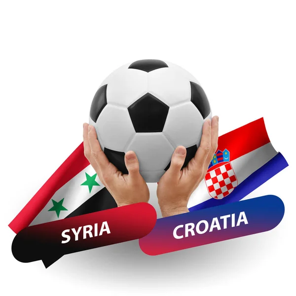 Soccer Football Competition Match National Teams Syria Croatia — 图库照片