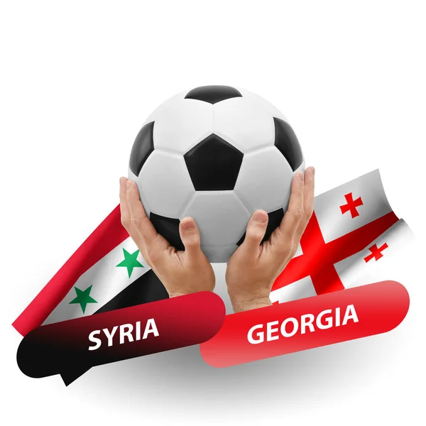 Soccer Football Competition Match National Teams Syria Georgia — Stock Photo, Image