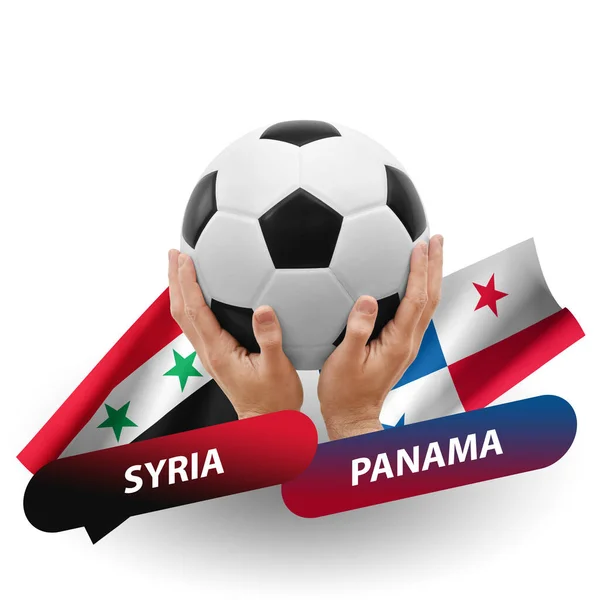 Soccer Football Competition Match National Teams Syria Panama — стоковое фото