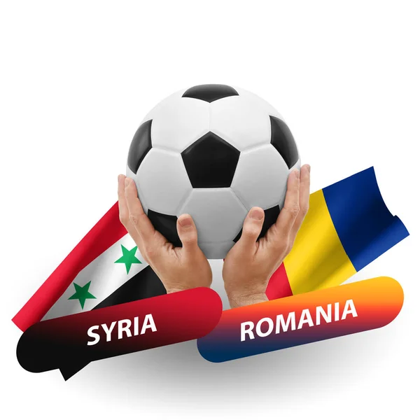 Soccer Football Competition Match National Teams Syria Romania — Photo