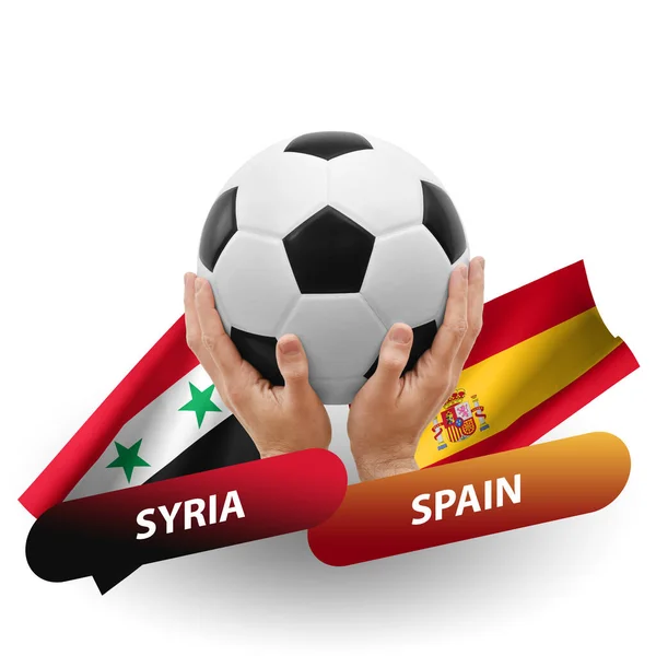 Soccer Football Competition Match National Teams Syria Spain — ストック写真