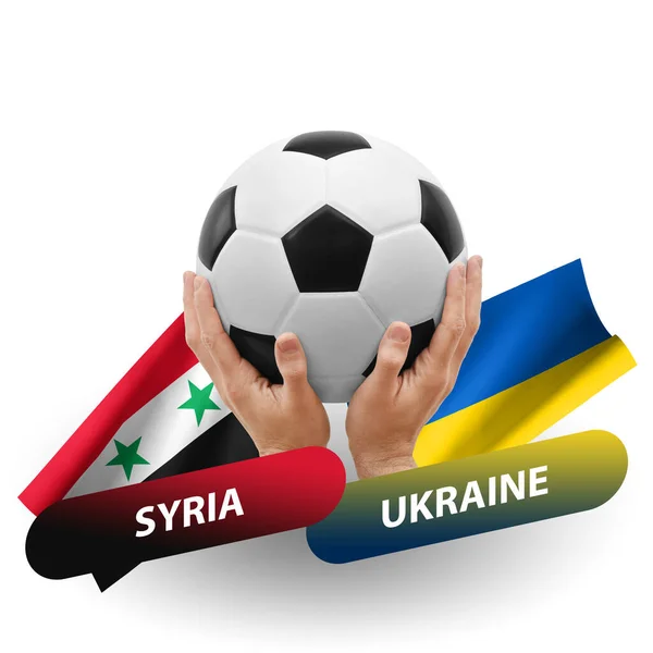 Soccer Football Competition Match National Teams Syria Ukraine — Photo