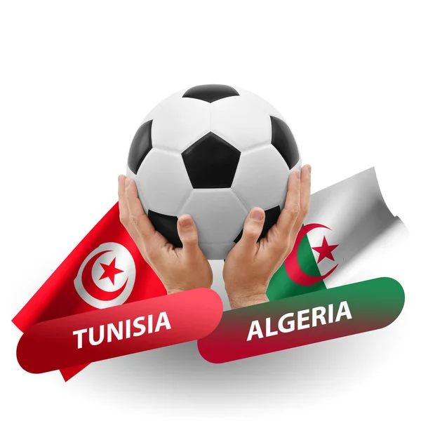 Soccer Football Competition Match National Teams Tunisia Algeria — Stock Photo, Image
