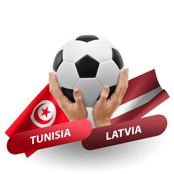 Soccer Football Competition Match National Teams Tunisia Latvia — Photo
