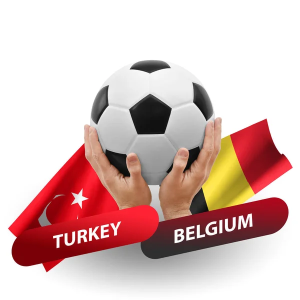 Soccer Football Competition Match National Teams Turkey Belgium — Φωτογραφία Αρχείου