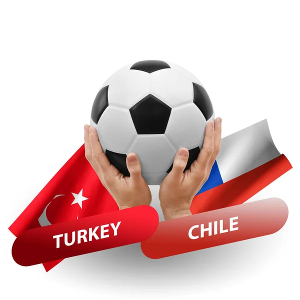 Soccer Football Competition Match National Teams Turkey Chile — Zdjęcie stockowe