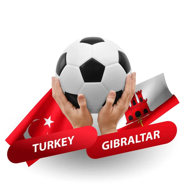 Soccer Football Competition Match National Teams Turkey Gibraltar — Stock Photo, Image