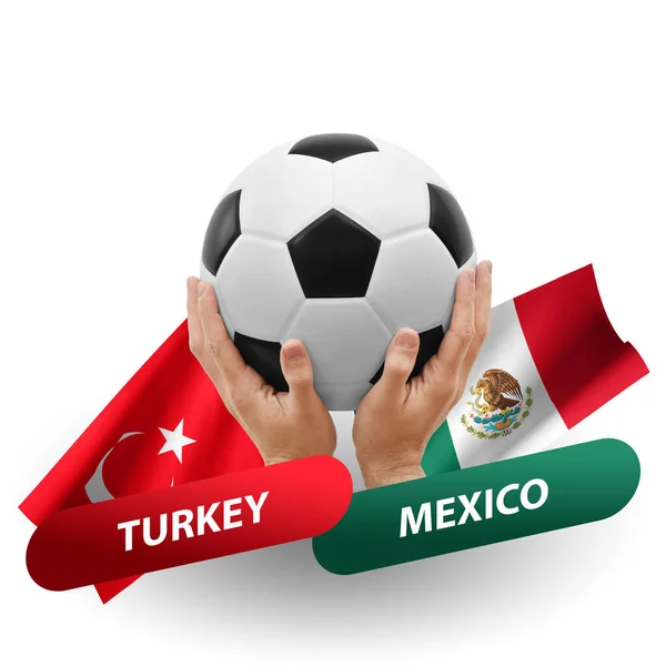 Soccer Football Competition Match National Teams Turkey Mexico — Zdjęcie stockowe