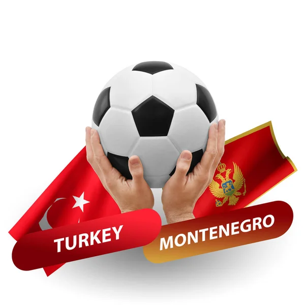 Soccer Football Competition Match National Teams Turkey Montenegro — Stock Photo, Image