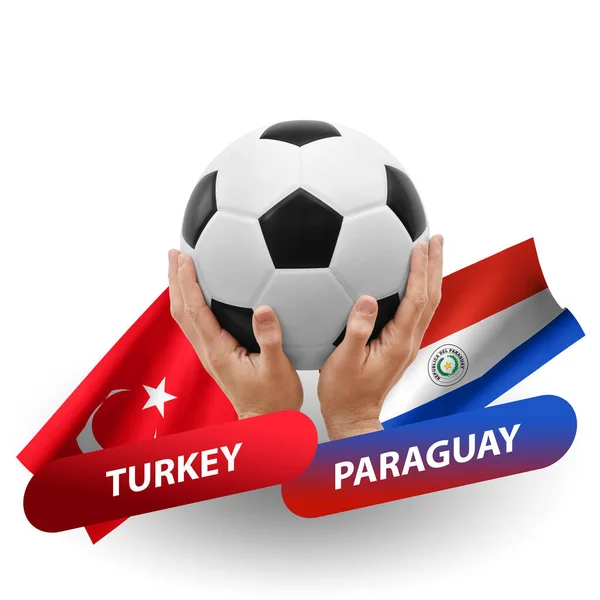 Soccer Football Competition Match National Teams Turkey Paraguay — Zdjęcie stockowe