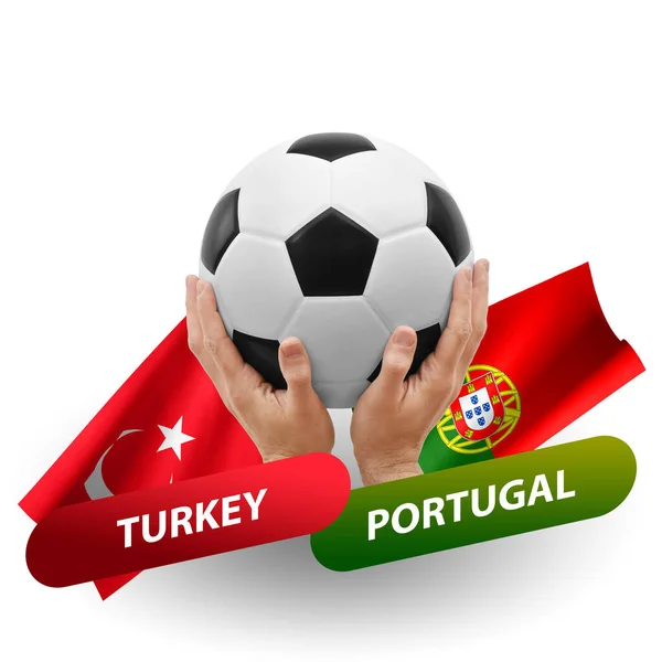 Soccer Football Competition Match National Teams Turkey Portugal — Stock Photo, Image