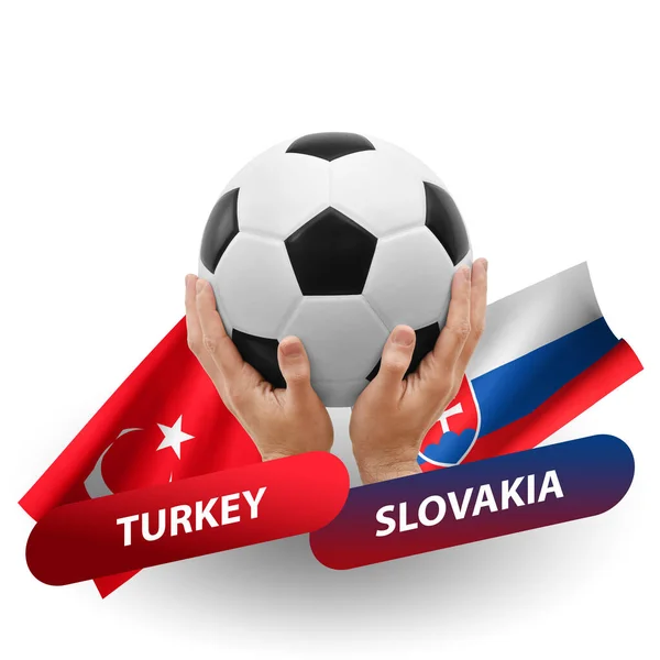 Soccer Football Competition Match National Teams Turkey Slovakia — Zdjęcie stockowe