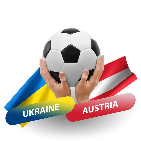 Soccer Football Competition Match National Teams Ukraine Austria — Photo