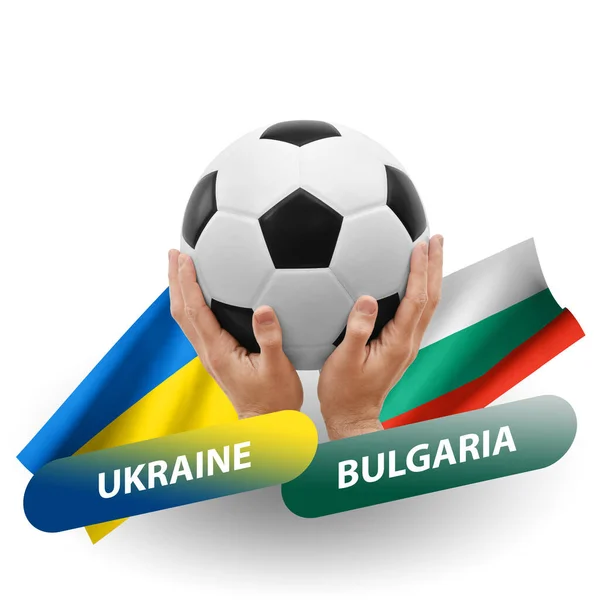 Ποδόσφαιρο Αγώνα Ποδοσφαίρου Εθνικές Ομάδες Ukraine Βουλγαρία — Φωτογραφία Αρχείου