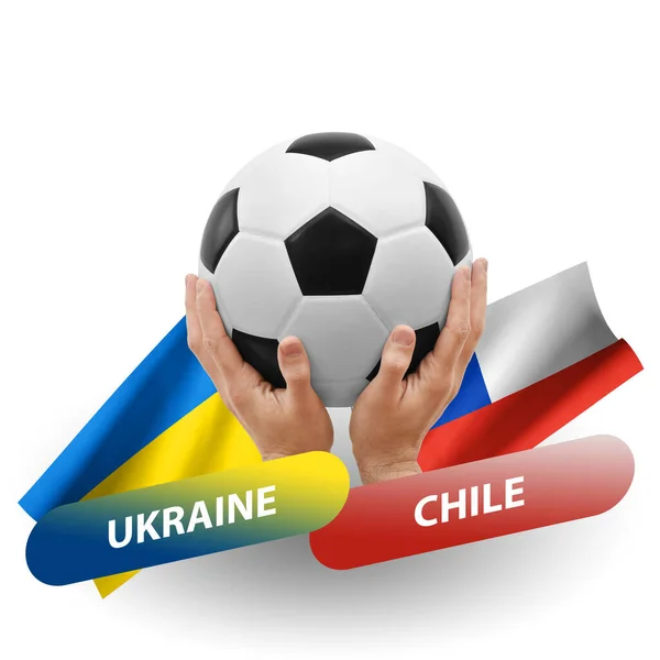 Soccer Football Competition Match National Teams Ukraine Chile — Zdjęcie stockowe