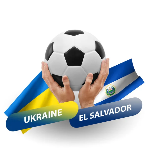 サッカーの試合 代表チームウクライナ対エル サルヴァドール — ストック写真