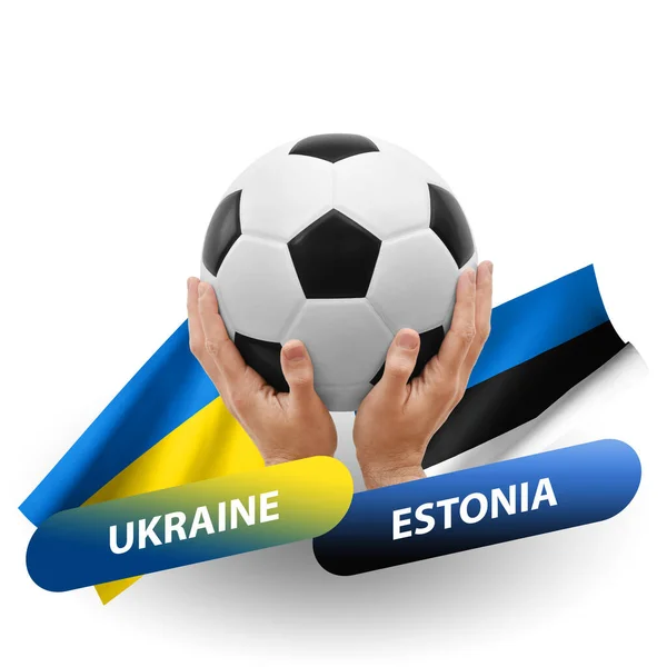 Soccer Football Competition Match National Teams Ukraine Estonia — Photo