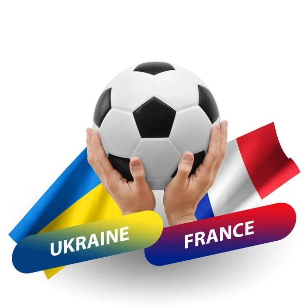 Soccer Football Competition Match National Teams Ukraine France —  Fotos de Stock