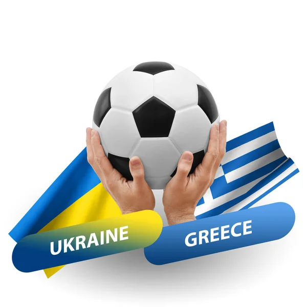 Soccer Football Competition Match National Teams Ukraine Greece — Fotografia de Stock