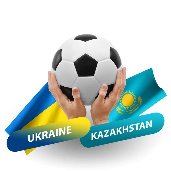 Soccer Football Competition Match National Teams Ukraine Kazakhstan — Photo