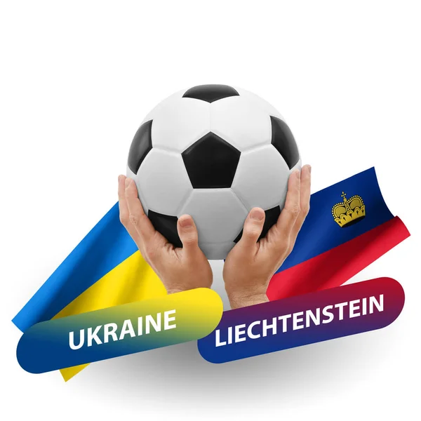 Soccer Football Competition Match National Teams Ukraine Liechtenstein — Fotografia de Stock