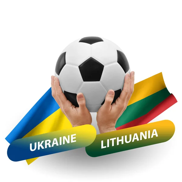 Soccer Football Competition Match National Teams Ukraine Lithuania — 图库照片