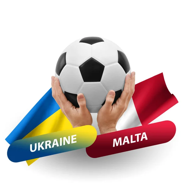 Soccer Football Competition Match National Teams Ukraine Malta — Stock Photo, Image